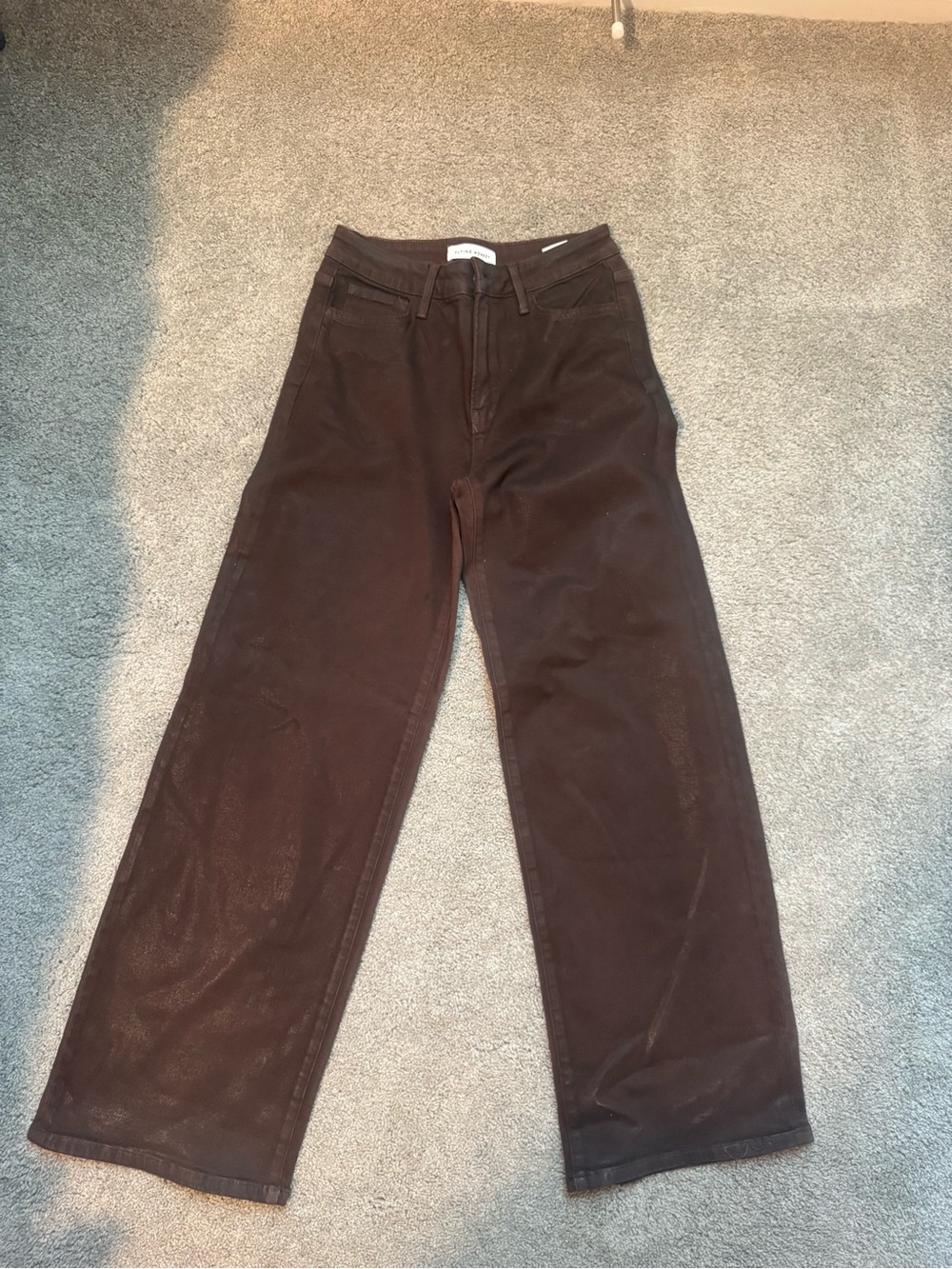 Flying Monkey High Rise Wide Leg Jean Jeans Brown